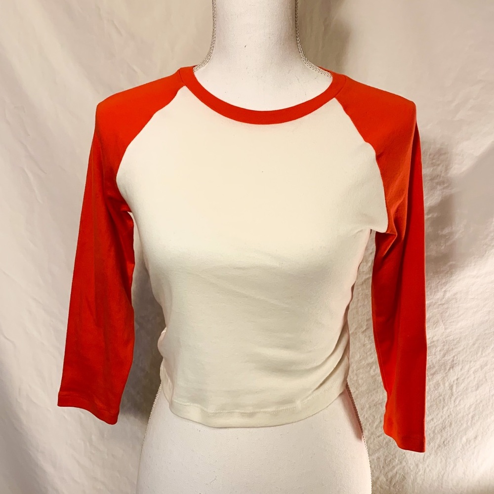 Wild fable baseball tee long sleeve small crop top